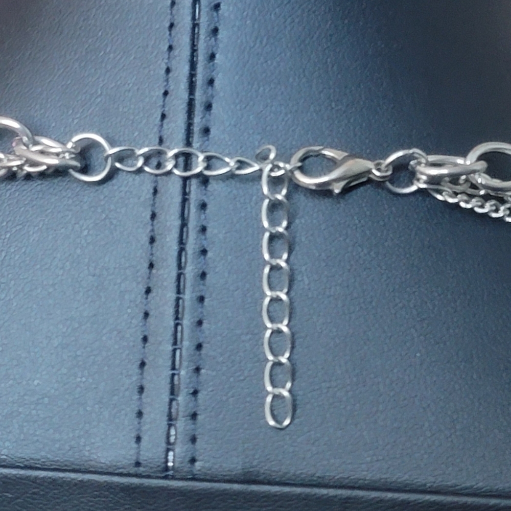 Source Unknown Silver And Black Chain Necklace - image 4